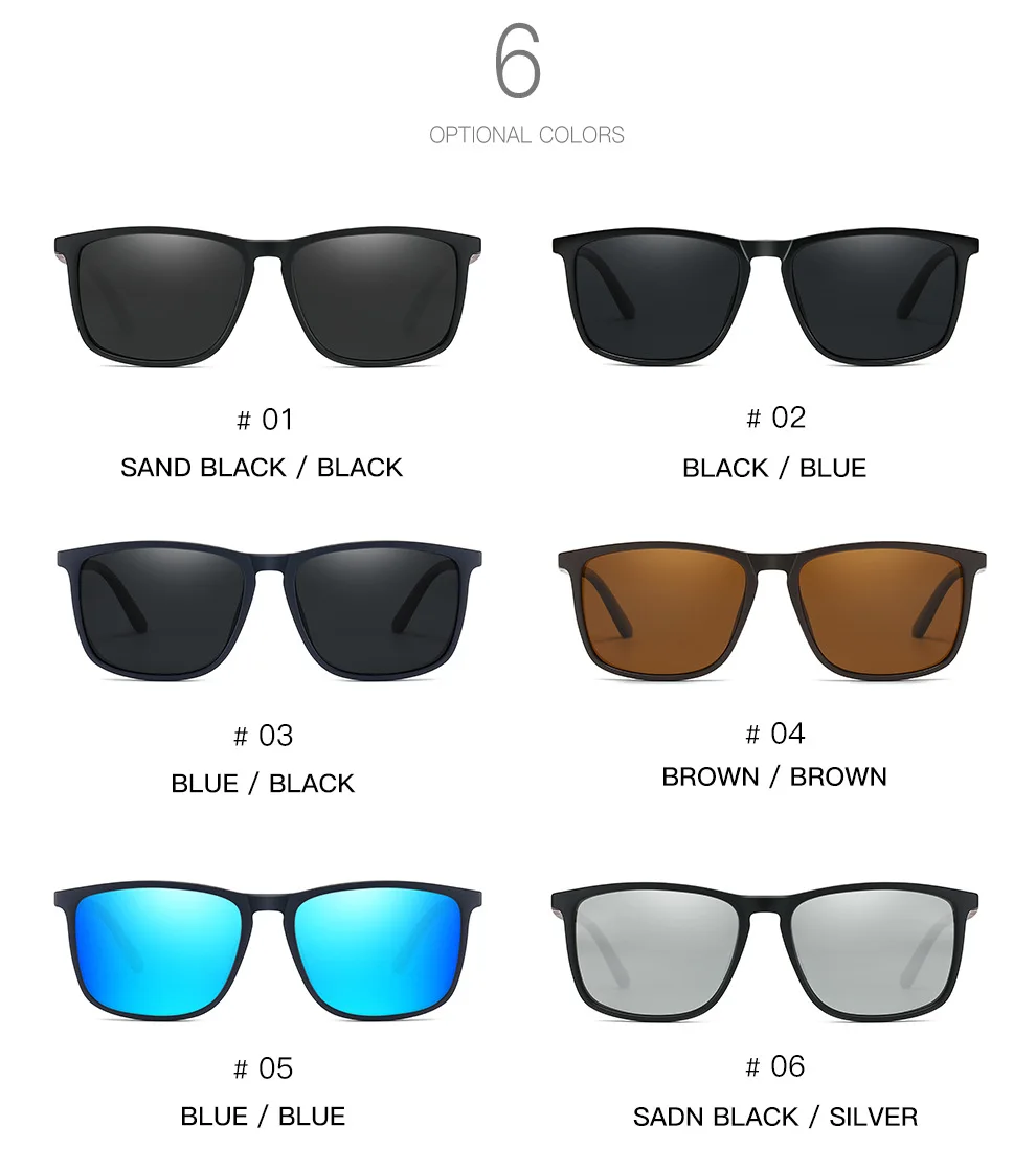 Polarisierte Sonnenbrille Herrenmode Luxusmarke Designer Sonnenbrille für Frauen Bunte Anti UV400 Drive Outdoor Sonnenbrille – Detail 7