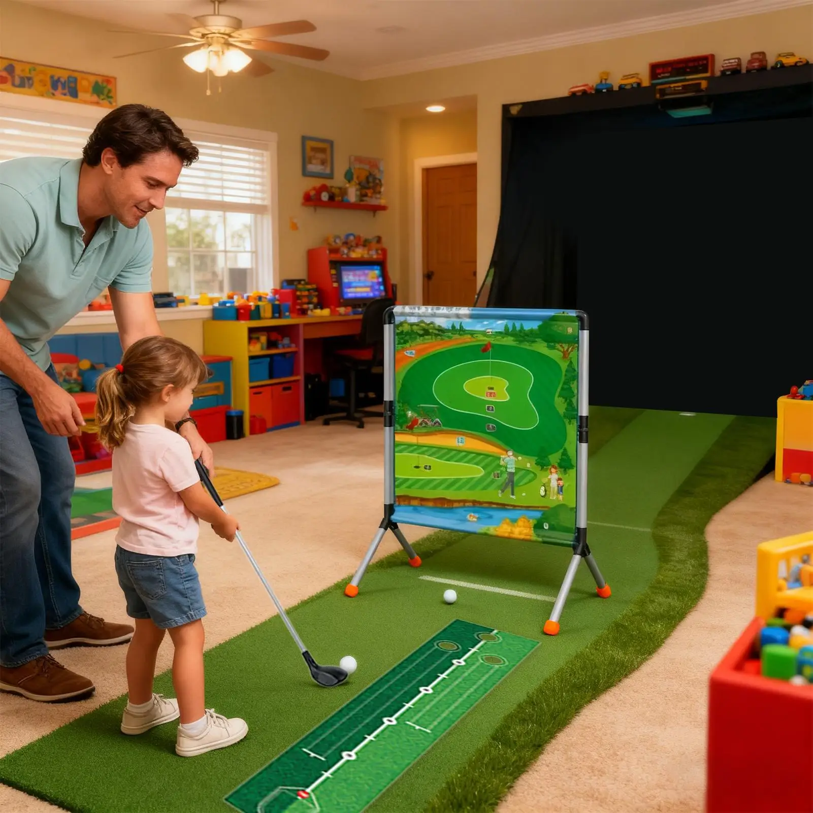 

Indoor Chipping -Course Accessories Training Aid Golf Chipping Game For Dad For Men Women Girls Youth Teens Athletes Cyclists