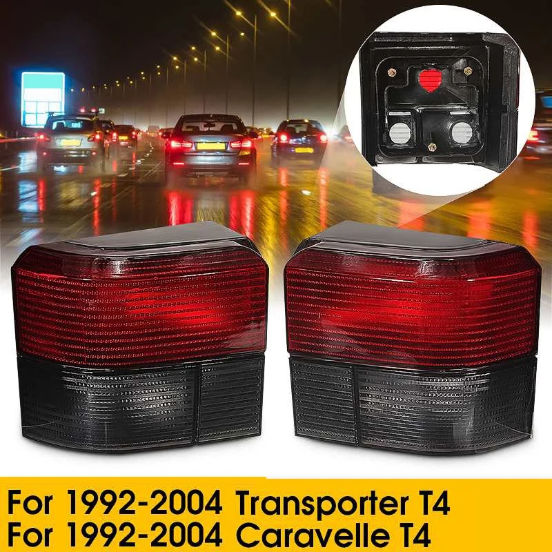 Smoked Red Transporter Tail Light Lamps Cover Rear Bumper Tail Light Brake Light Lamp for T4 Caravelle(Left)