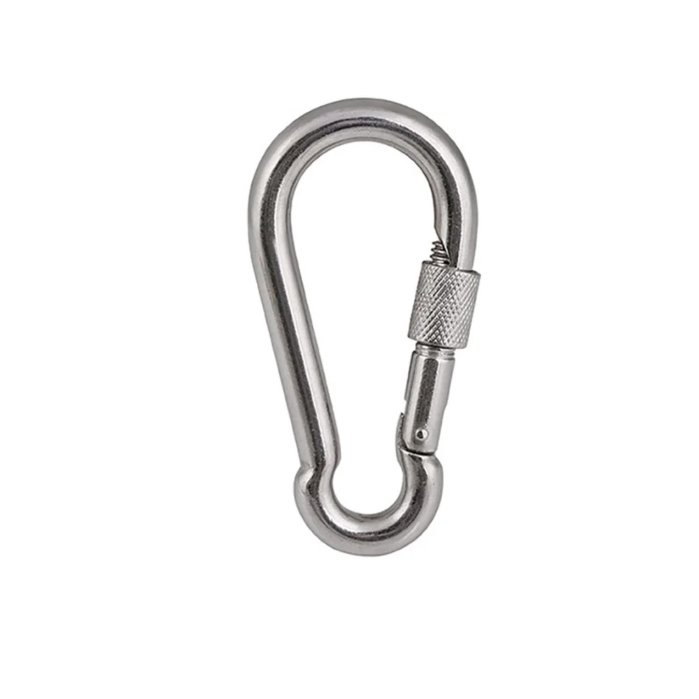 1pcs 304stainless Steel Carabiner Clip Carbine Snap Hook Keychain Karabiner For Outdoor Camping Climbing Hiking O-ring Buckles