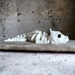 3D Printed Skull Dragon Model Free Movement of Joints Creative Desktop Decoration Anime Dragon Skeleton Model Model Gifts