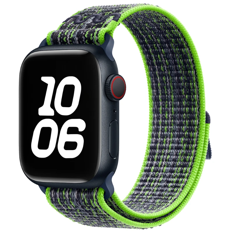 Apple Watchバンド用ナイロンスポーツループ 49mm 45mm 44mm 織りブレスレット iWatch S10 9 8 7 6 5 4 3 se2 Ultra 2 46mm 41mm 42mm ストラップ