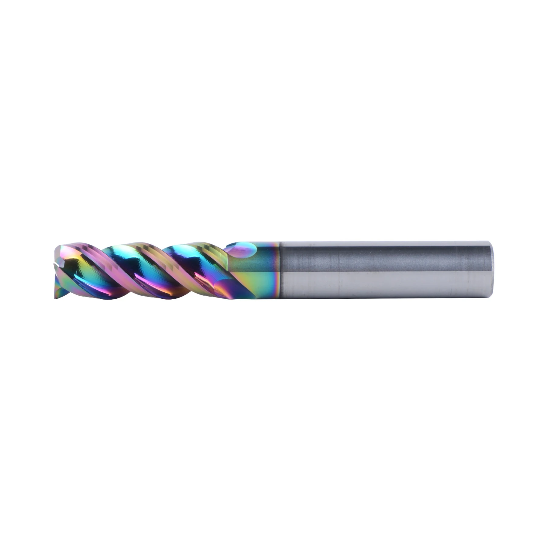 Dreanique 1pc 1-12mm CNC 3 Flute Solid Tungsten Carbide Alloy End Mill, DLC Coating, U-Shaped Milling Cutter for Aluminium DAU3E