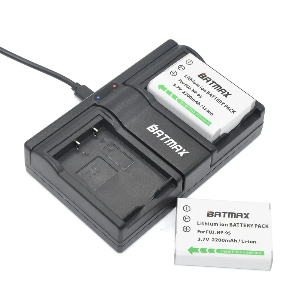 Batmax NP-95 Battery NP 95 NP95 Bateria +USB Dual Charger for Fujifilm X30 X100 X100S X100T XS1 FinePix F30 F31 3D Camera