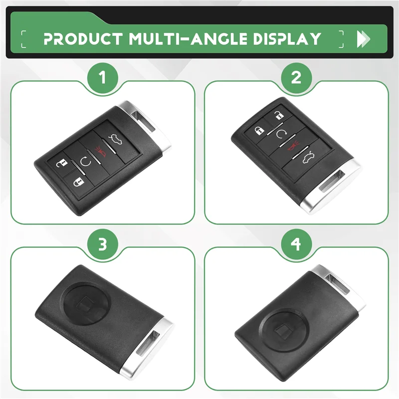 

OUC6000066 315MHZ Chip Car Remote Key With 5 Buttons For Cadillac Vehicle Remote Replacement