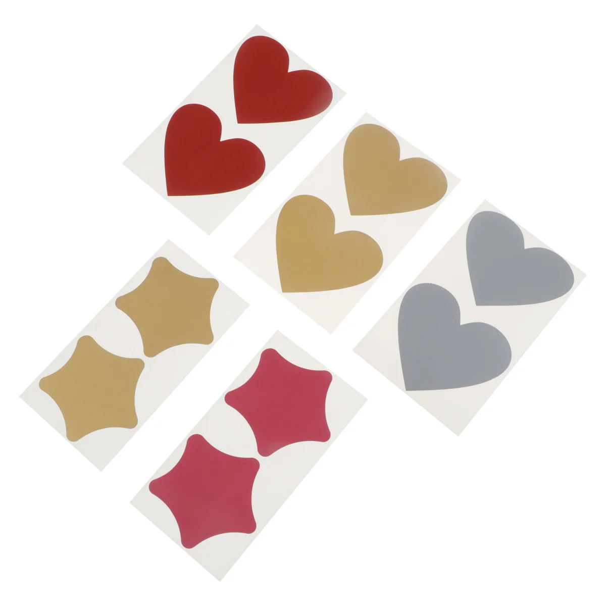 50Pcs Paper Scratch Stickers Bright Romantic Star Heart Print DIY Decoration for Gender Shower Wedding Events