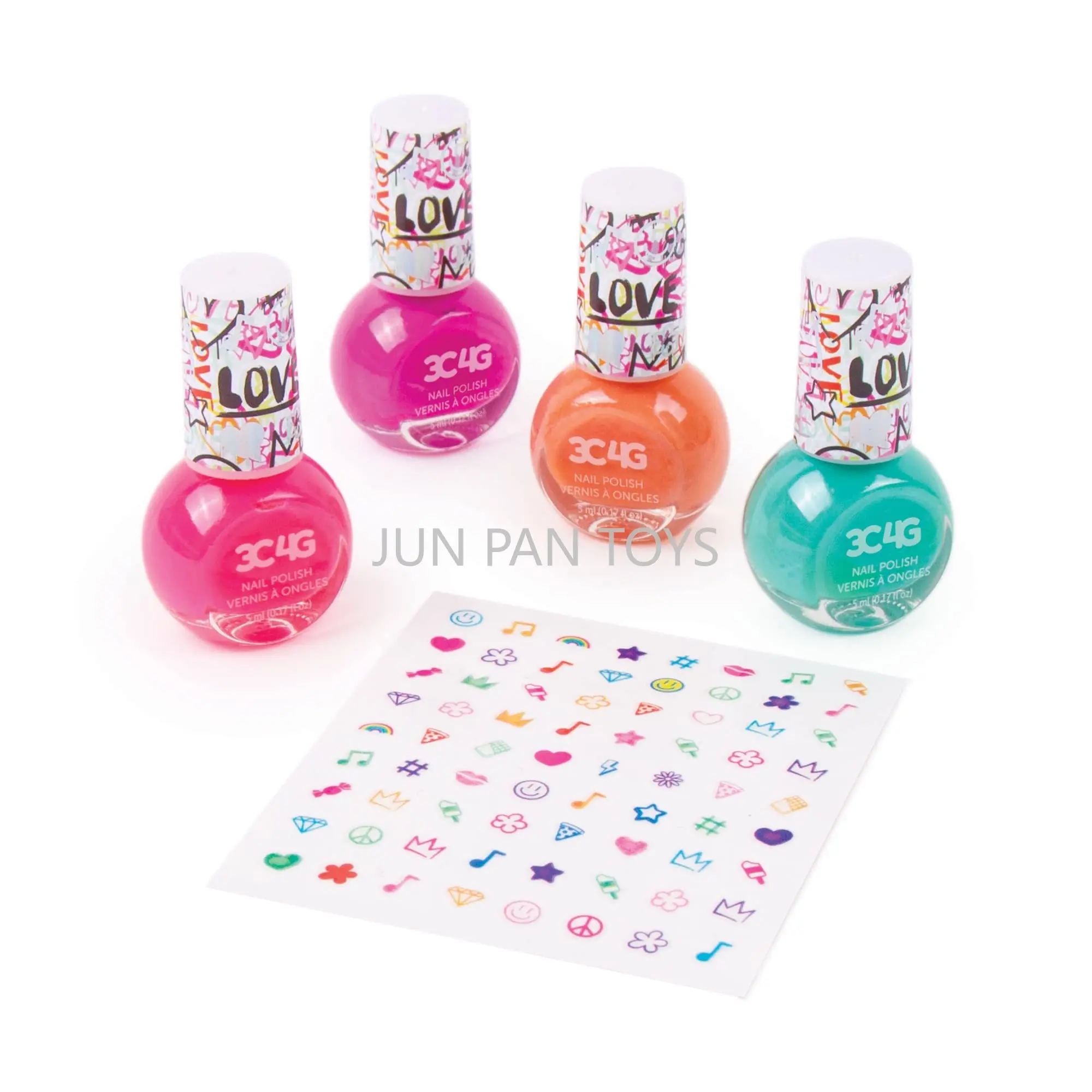 Make It Real 3C4G Street Style Vlinder Pastel Dromen Regenboog Dagen van de Week Nail Art Set Niet giftig Ongeparfumeerd speelgoed voor kinderen