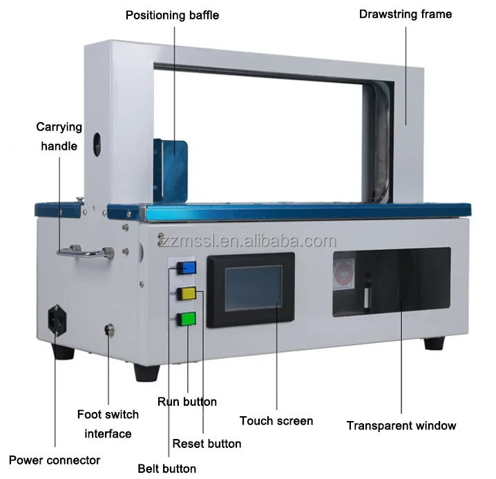 Strapping Machine Automatic Heat Sealing Tape Bundling Machine Paper/opp Film Tape Banding Machine