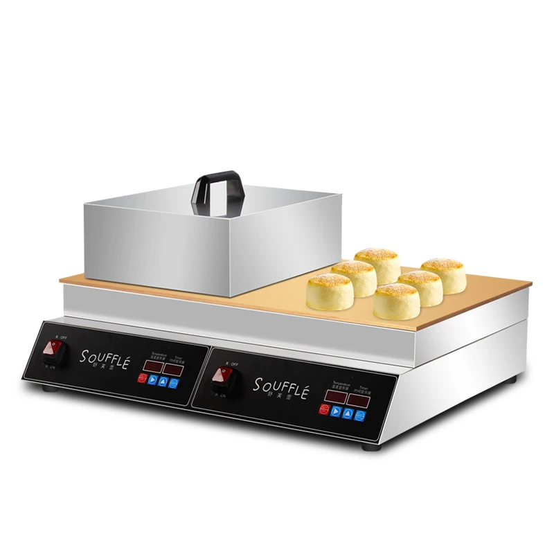 Commercial Use Digital Display Double Plates Soufflé Machine Electric Griddle Pure Copper Japanese Dorayaki Muffin Waffle Maker