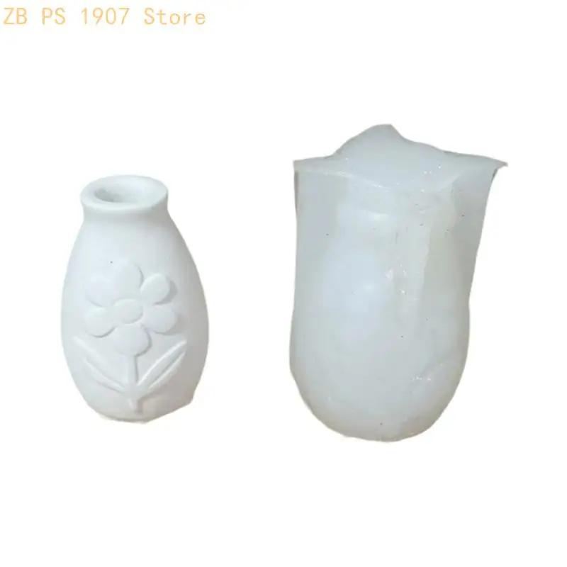 Silicone Mold For DIY Miniature Vase Crafting High Precised Reusable Arrangement Flowerpot Making Tool 55KA