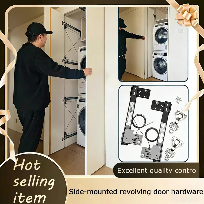 wardrobe-invisible-folding-swing-door-telescopic-sliding-rail-cabinet-double-butterfly-hidden-pocket-door-hardware-full-set