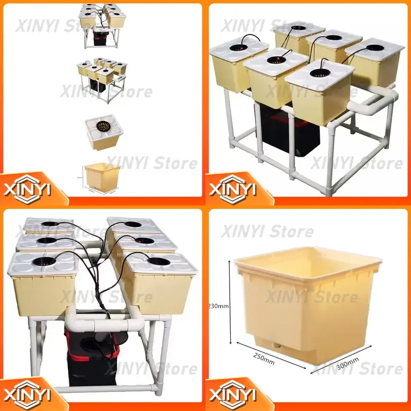 Hydroponic Dutch Bucket with Rack Planting Kit for Home Balcony Soilless Cultivation