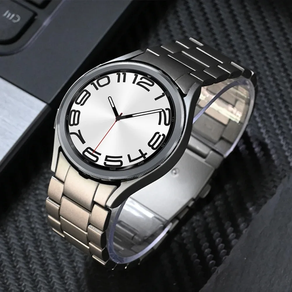 NO Gaps Titanium Strap for Samsung Galaxy Watch 6 5 4 40mm 44mm 6Classic 43mm 47mm Mens Bracelet for Galaxy 5 Pro 45mm Watchband