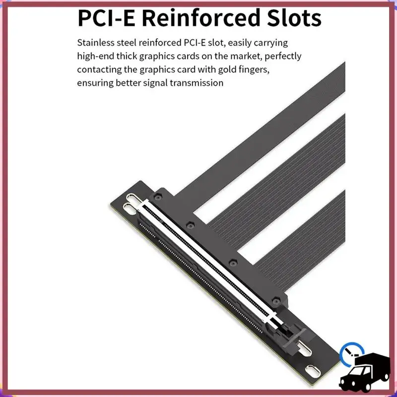 

Эффективный удлинительный кабель PCIE 5.0 16X Удлинительный кабель видеокарты 90 ° Монтажный удлинитель графического процессора, черный