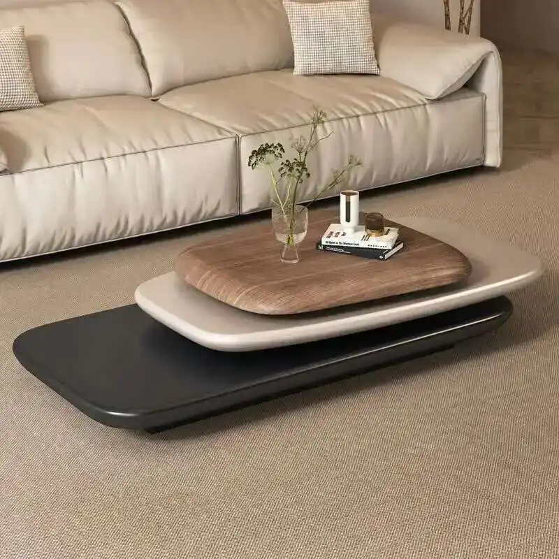 

Luxury Minimalist Coffee Table Living Room Side Table Pliante Household Rotating Antique Style Muebles De Sala Furniture Home