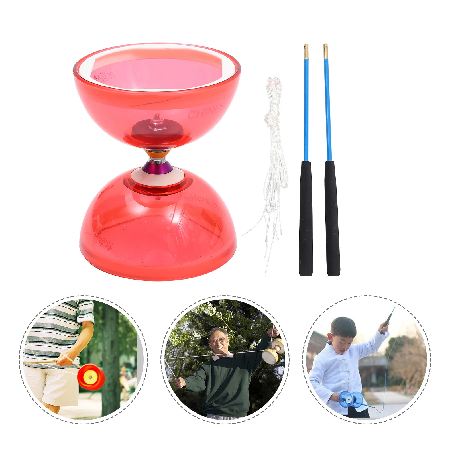 

Diabolo S Jugglingdiabolos Sticks Games Camping Crystal Fitness Trick Flight Plaything Beginner Chinese Chinese Bearing