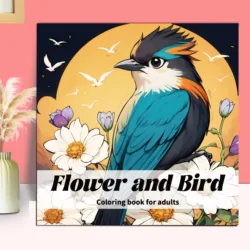 Flowers and Birds Colouring Book Adult Picture Book Original Design