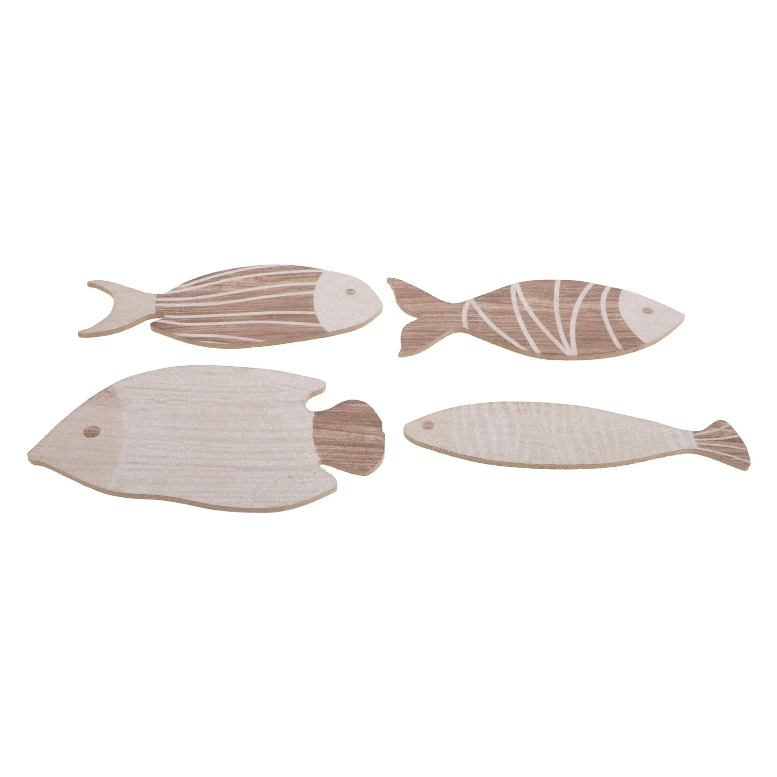 

4Pcs Wooden Tropical Fish Wall Decor Rustic Coastal Hanging Nautical Beach Signs Home Lake House Ocean Bath Tropical Fish