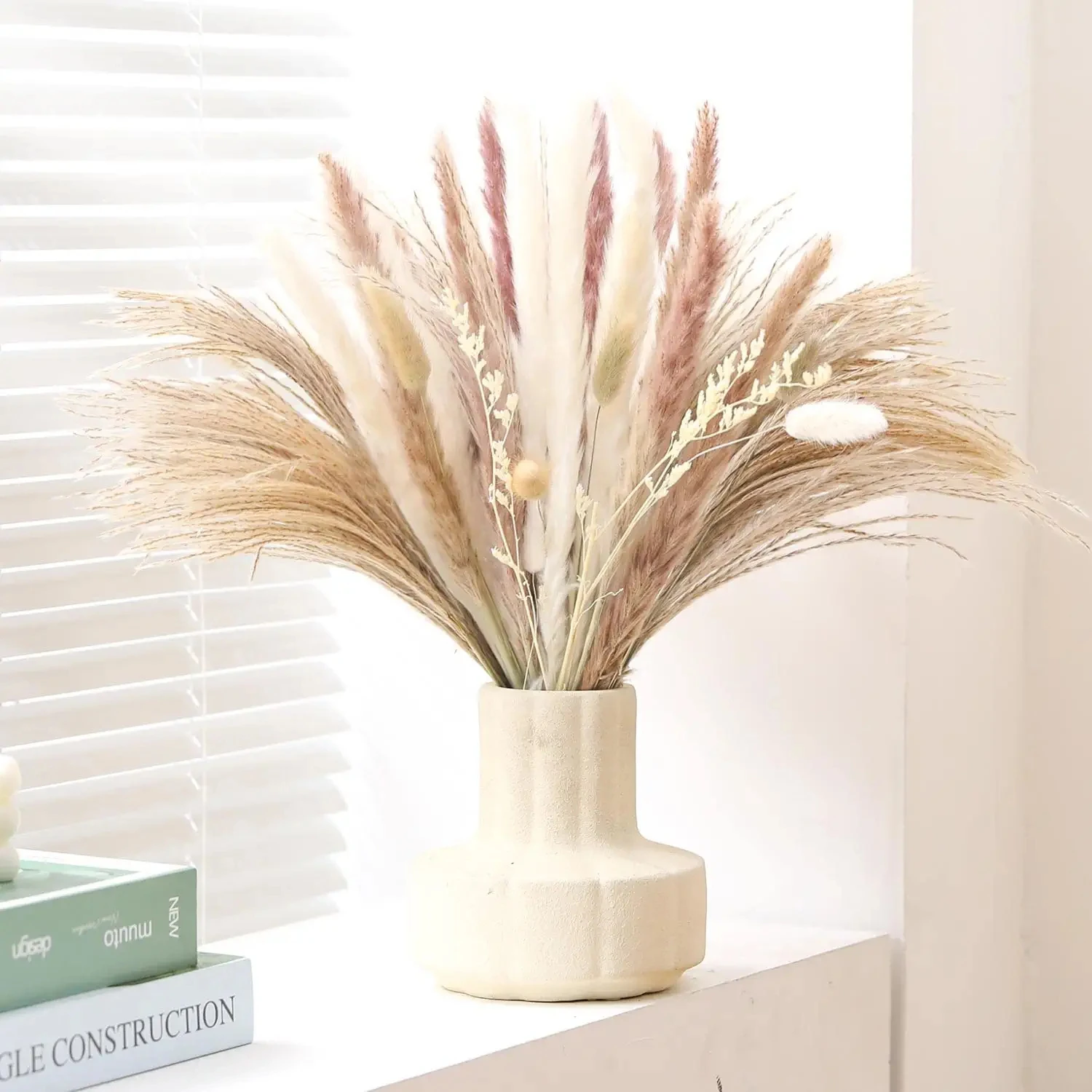 86pcs Natural Pampas Home Decor Phragmites Dried Flowers Bouquets For Home Decor Wedding Boho Flowers Country Farmhouse Party