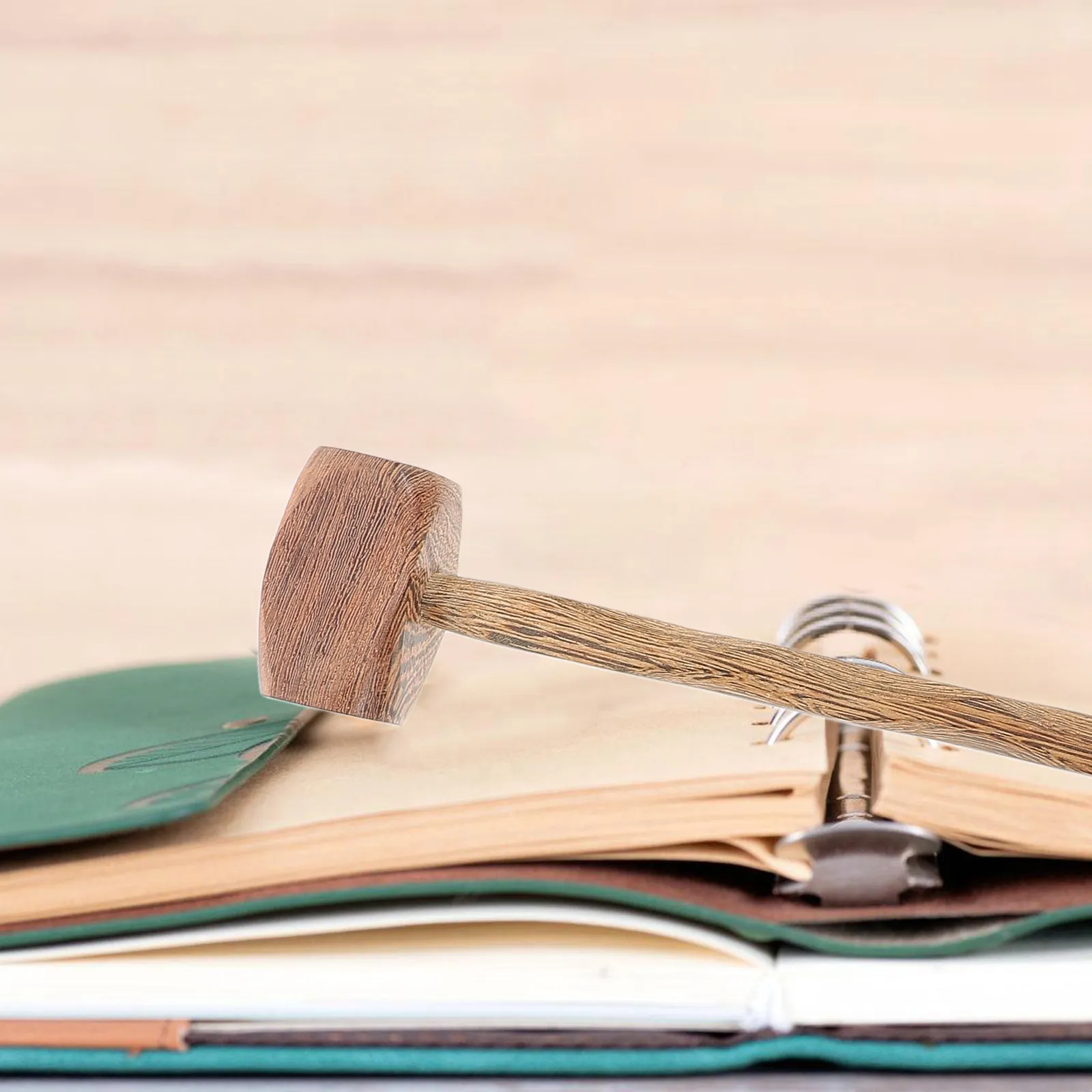 Wooden Gavel for Kids Judge Mallet Role Play Prop Realistic Design Classroom Learning Tool Court Simulation Family Fun Activity