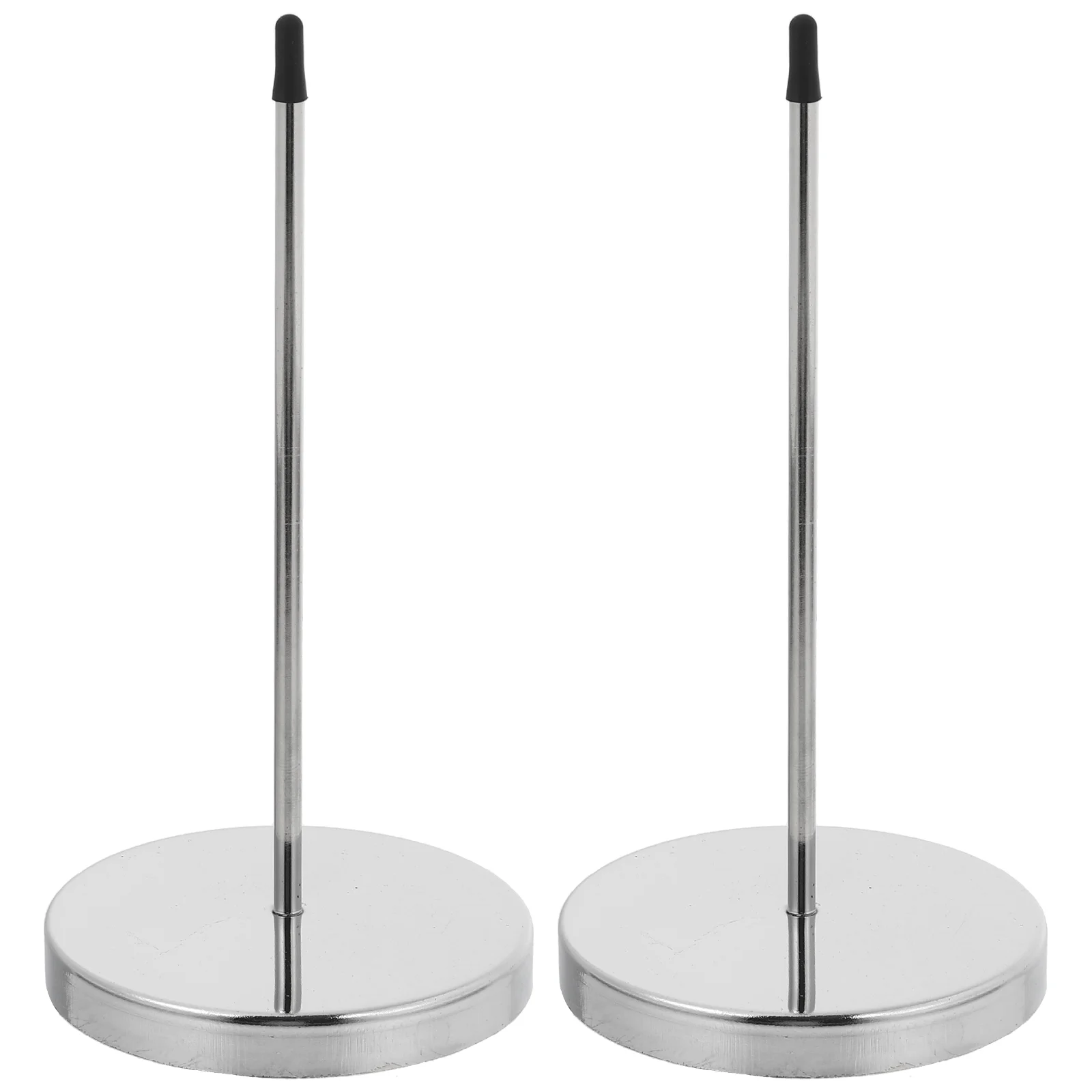 

2 Pcs Pin Socket Desktop Stand Holder Receipt Bill Fork Spike Office Restaurant Check Spindle Memo Metal Paper