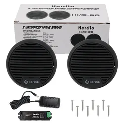 Herdio 3 Inch 140W Boat Bluetooth Speaker Waterproof Stereo Outdoor Mini Loudspeaker System For ATV UTV Motorcycle Outdoor