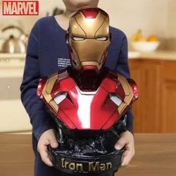 18/35CM Iron Man Panther Bust Anime Figure Statue marvel Avengers Large Figure Living Room Ornament Resin Collection Gift Toys