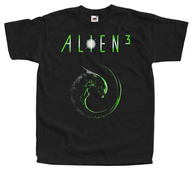 Футболка ALIEN 3 с кинопостером, футболка v2, черная, все размеры от S до 5XL