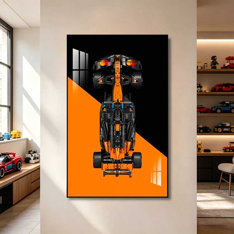 Display Wallboard with frame suitable for lego 42228 MCL39F1 technic building block car Photo Frame Wall Mount Display box view 4