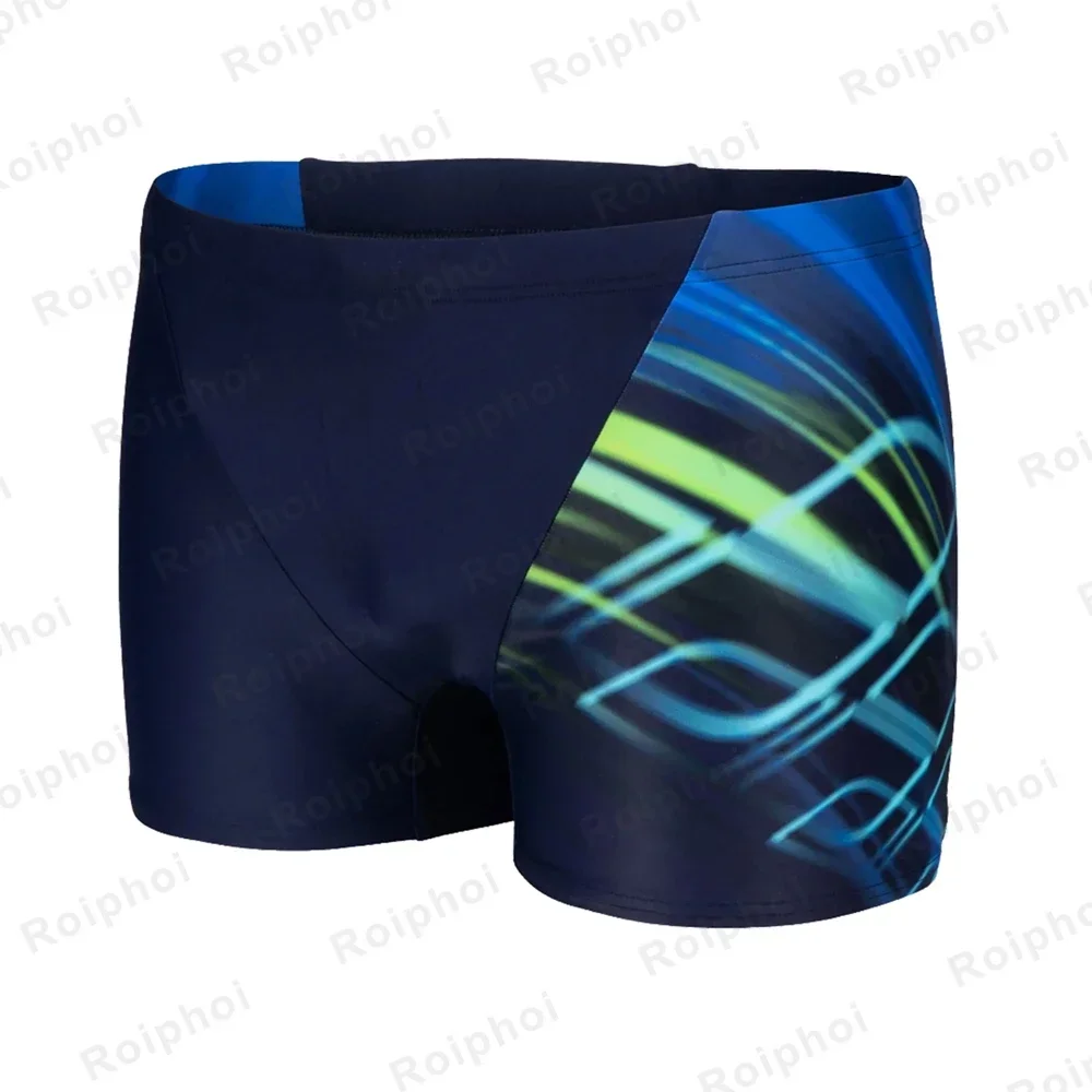 Mens Swimsuit Jammer Endurance Athletic Training Swimsuit Racing Swimming Trunks Shorts Swimwear Men Swim Jammers