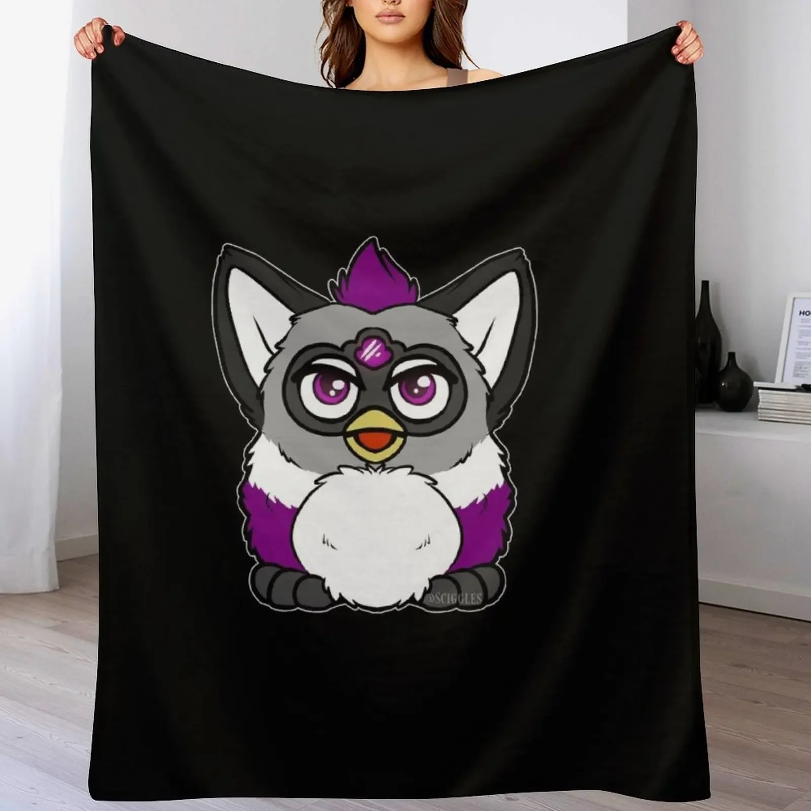 Ace Furby Throw Blanket Luxury Designer bed plaid Sofa Quilt wednesday Blankets