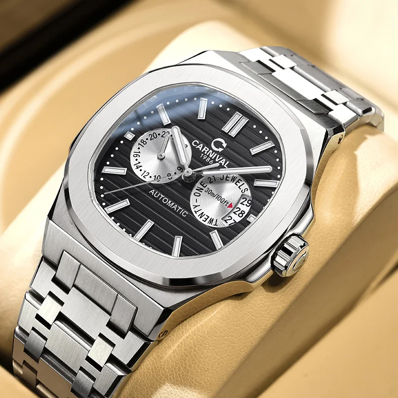 Reloj Automático MIYOTA Carnival 2026 para Hombre, Mecánico de Alta Gama, Cristal de Zafiro, Diseño Ojo de Halcón, Marca de Lujo, Reloj de Hombre