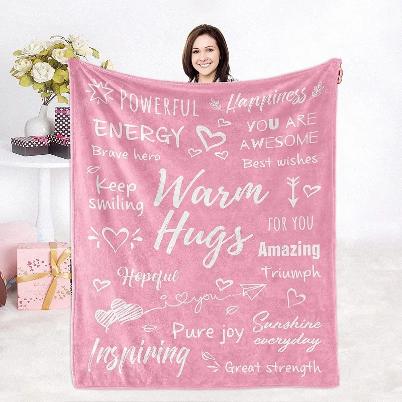 

Letter envelope digital-printed polyester Bedroom velvet flannel soft sofa cover blanket Fleece soft sofa cover blankets