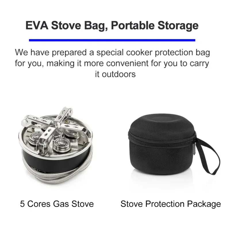 Camping Tourist Burner 8800W Gas Stove Cookware Portable Furnace Picnic Barbecue Tourism Supplies Outdoor Recreation