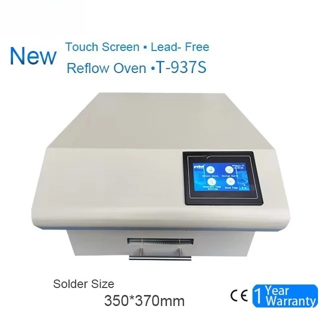 New Smart Touch Screen Reflow Oven T-937S for 350*370mm size printed circuit board LED BGA solder