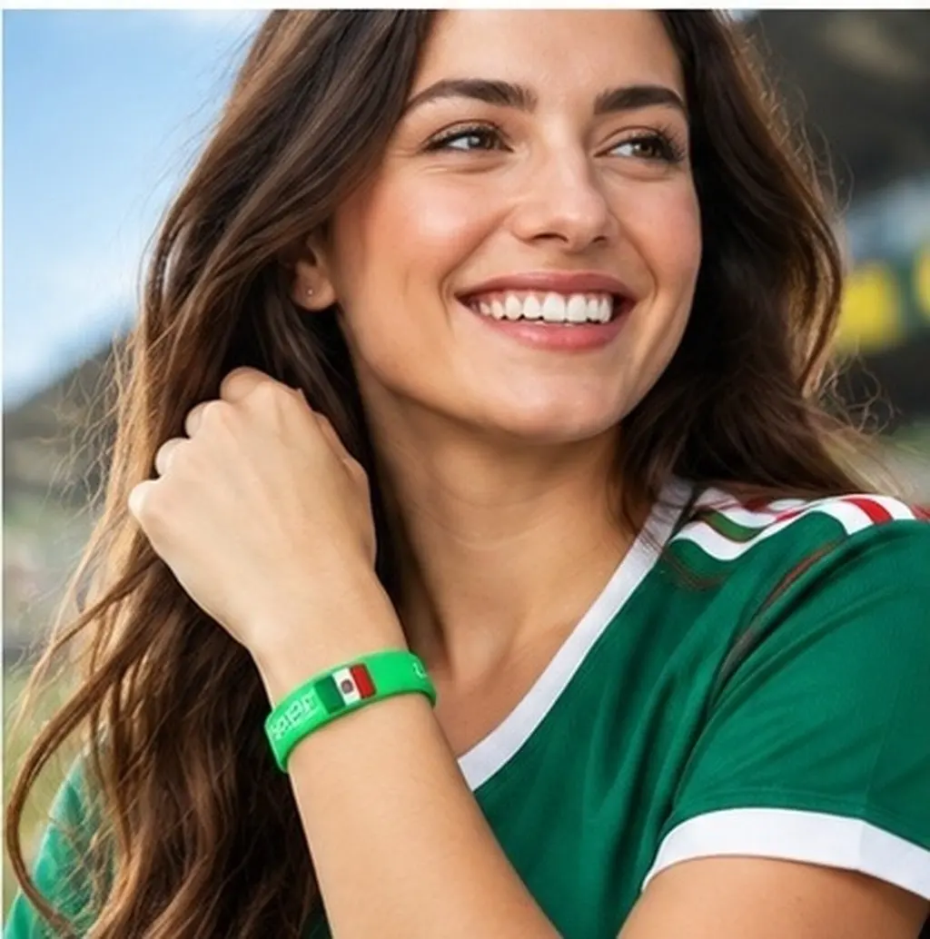 5Pcs Premium Silicone Country Wristbands Soft Comfortable Flag Printed Bracelets Sports Outdoor Events Football Match Team Fans