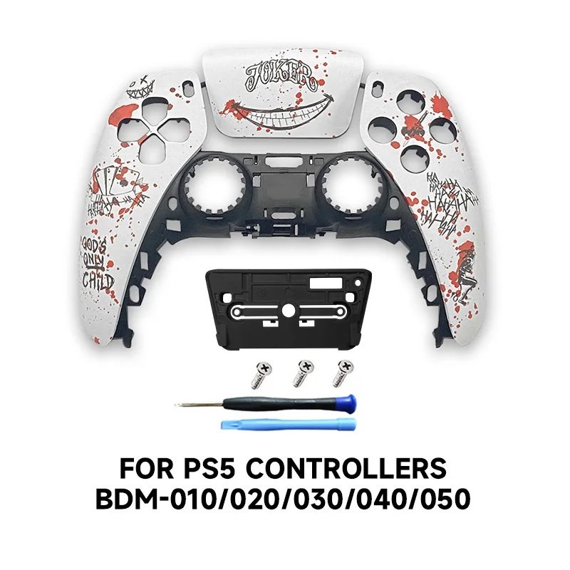 Joker edição limitada para ps5 controlador caso substituição capa frontal com touchpad gamepad capa para BDM-010/020/030/040 caso