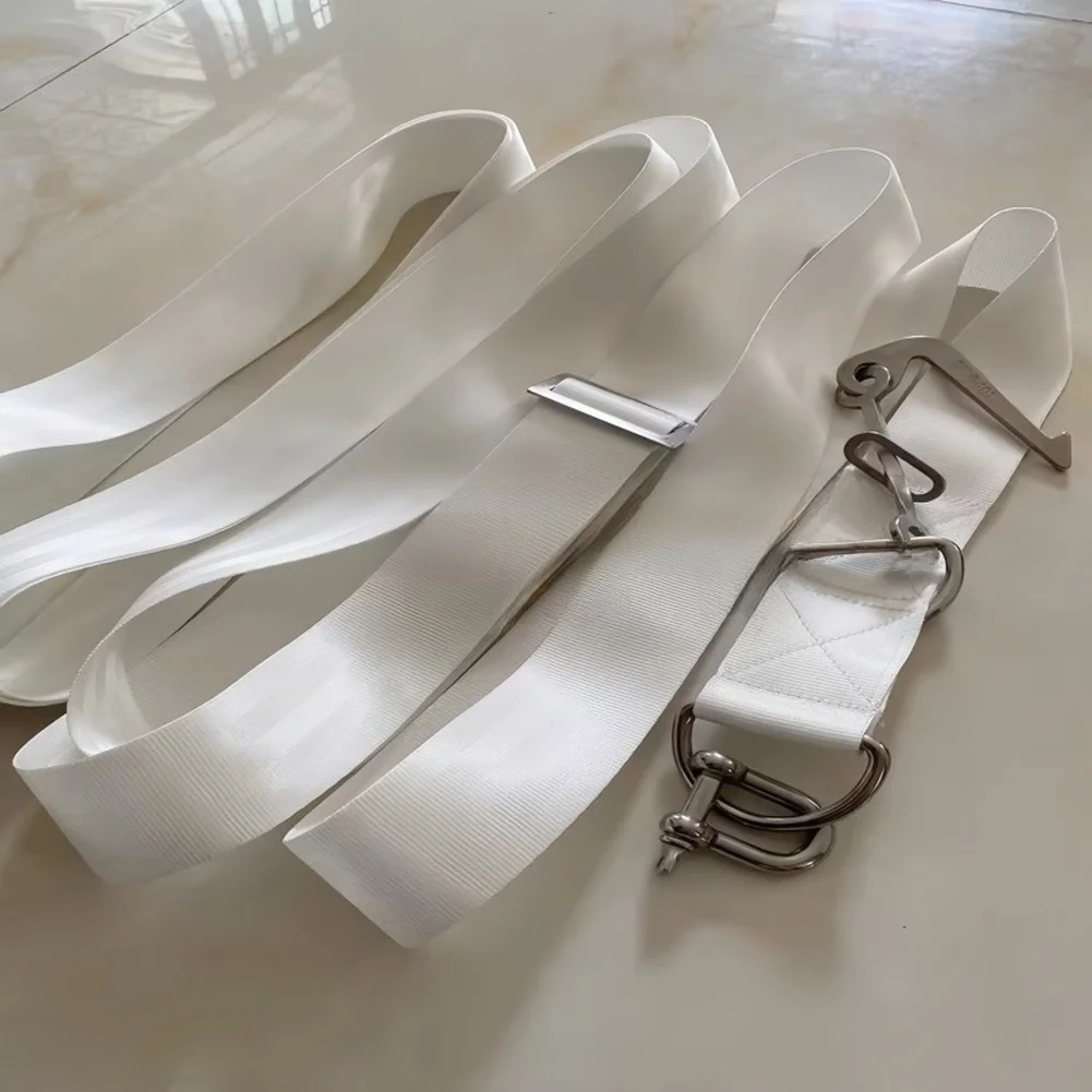5m Adjustable Nylon Strap for Life Raft Bundling with 304 Stainless Steel Release Hook Suitable for Marine Environments