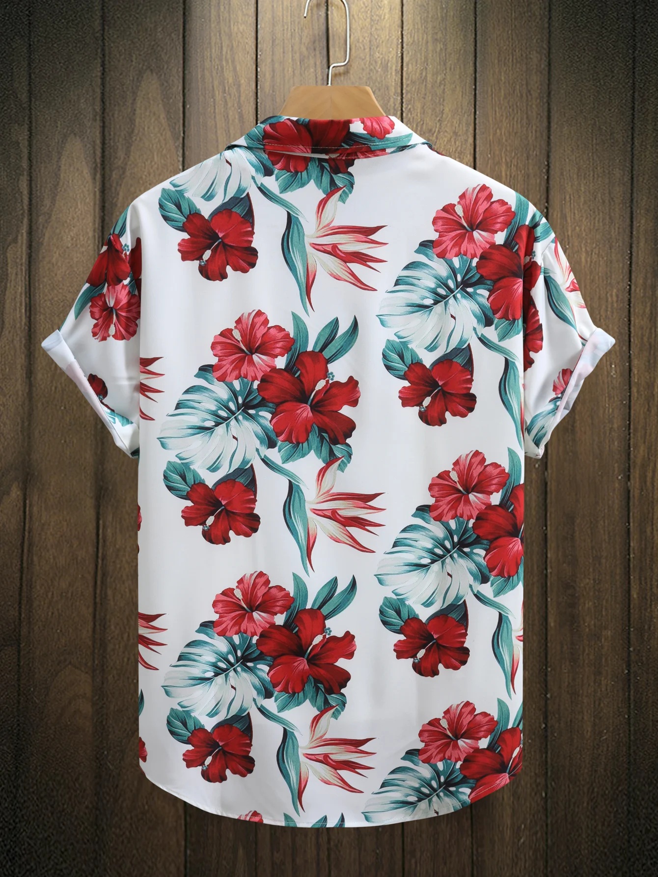 2024 Men\'s Fashion digital Printed short-sleeved Shirt Men\'s Hawaiian printed shirt