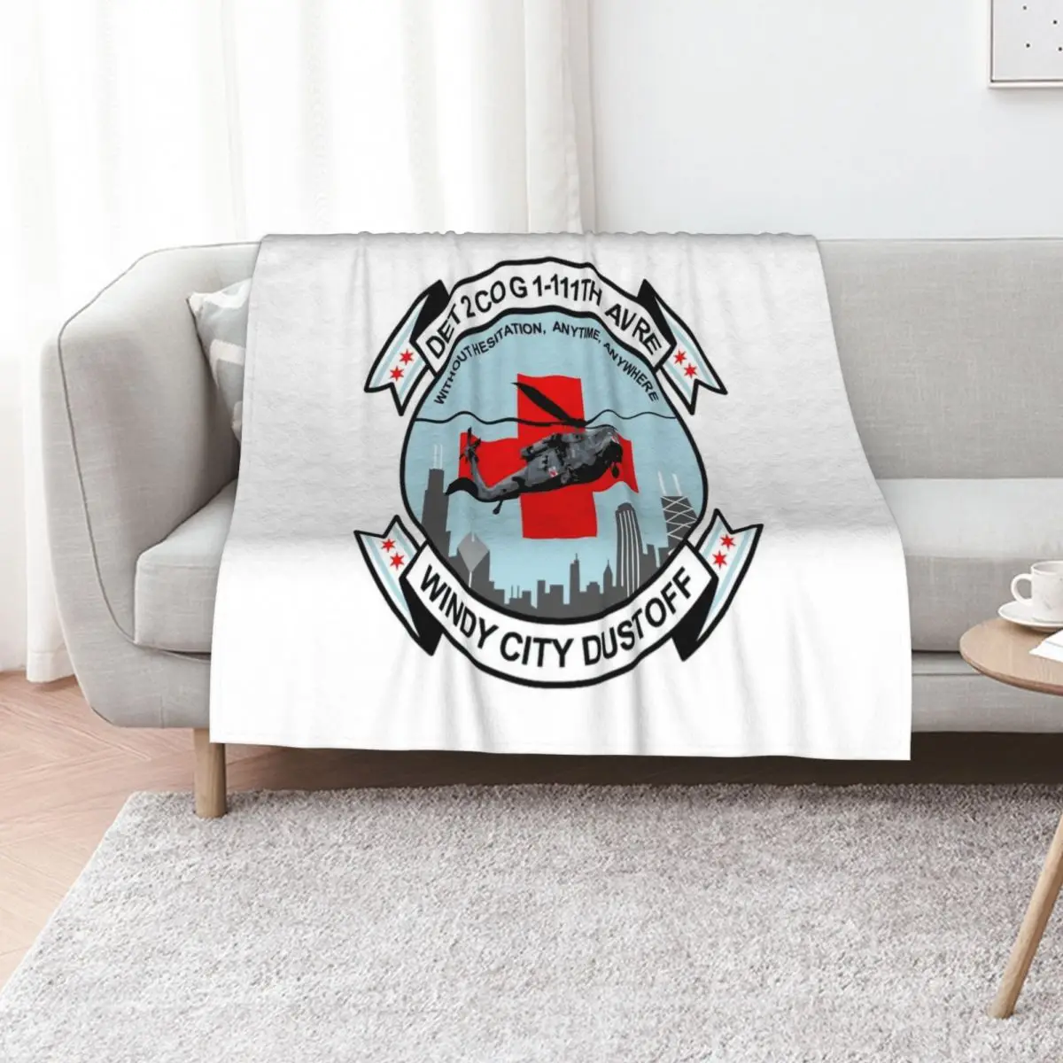 

Windy City Dustoff Patch Throw Blanket Flannel Fabric Shaggy Luxury Designer For Decorative Sofa Blankets