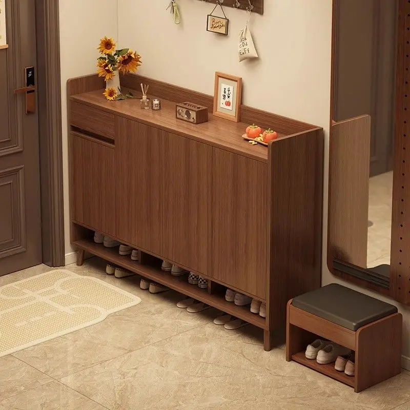 

Minimalist Italian Wood Shoe Cabinet Asian Style Entryway Storage Shoe Cabinet Space Saving Schuhschrank Furniture For Home