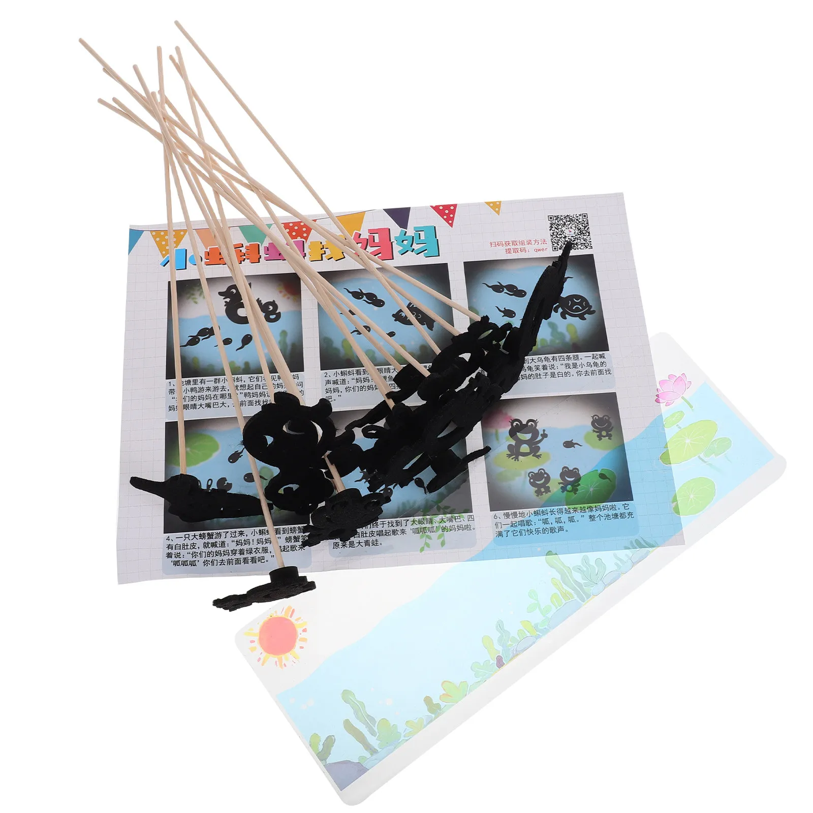 

1 set 1 Set Multifunctional Kindergarten Shadow Puppet Theater Kids Diy Storytelling Stage Play Materials Safe Creative Learning