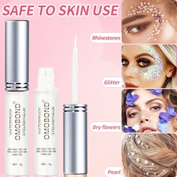 Pegamento para pestañas postizas, pegamento impermeable de secado rápido, pegamento transparente para pestañas postizas, diamantes de imitación, maquillaje, extensión de pestañas postizas, cosmético, 7g