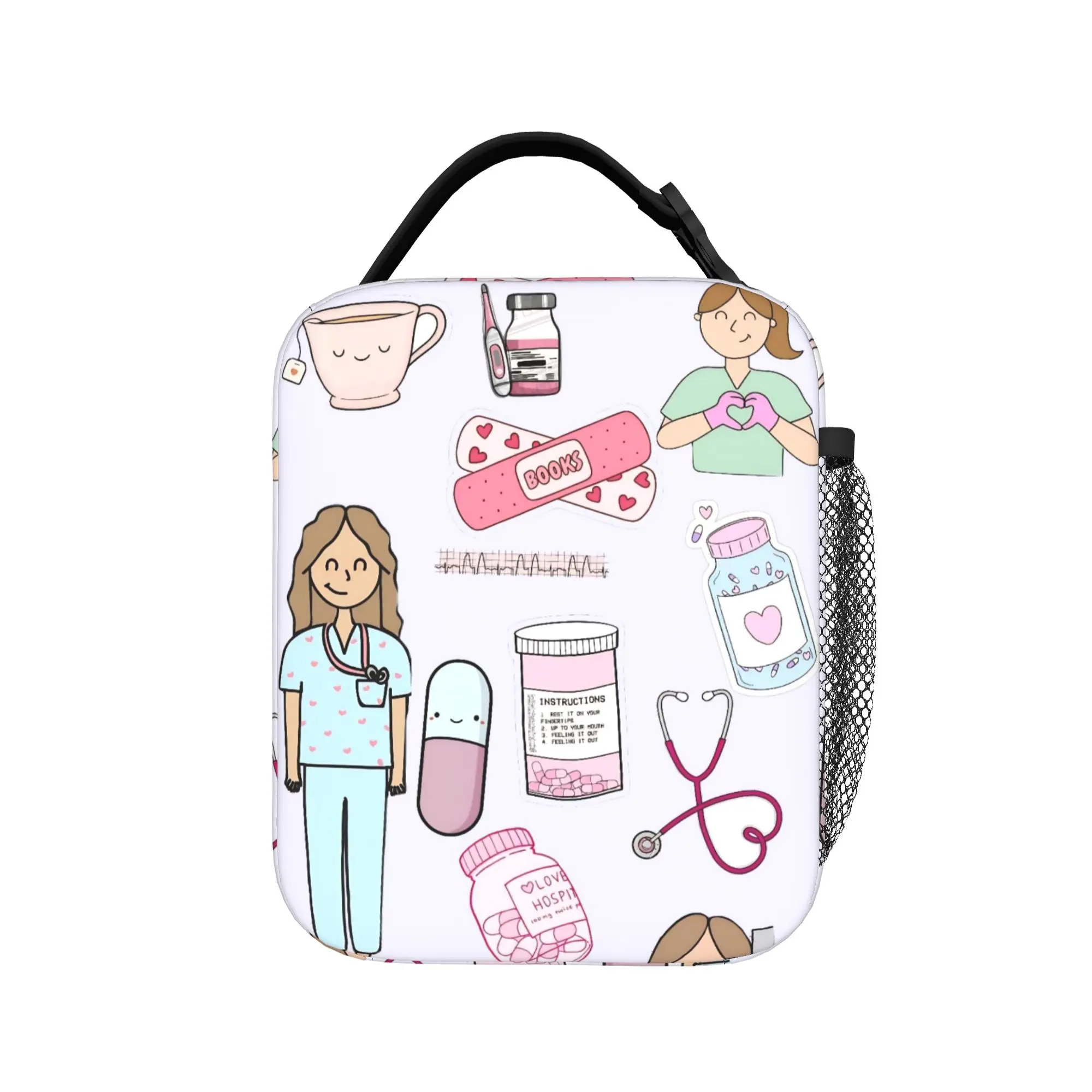 

Сумка для обеда Enfermera En Apuros Medical Nurse And Doctor для мужчин, повседневная школьная сумка-холодильник, термосумка, сумка-тоут