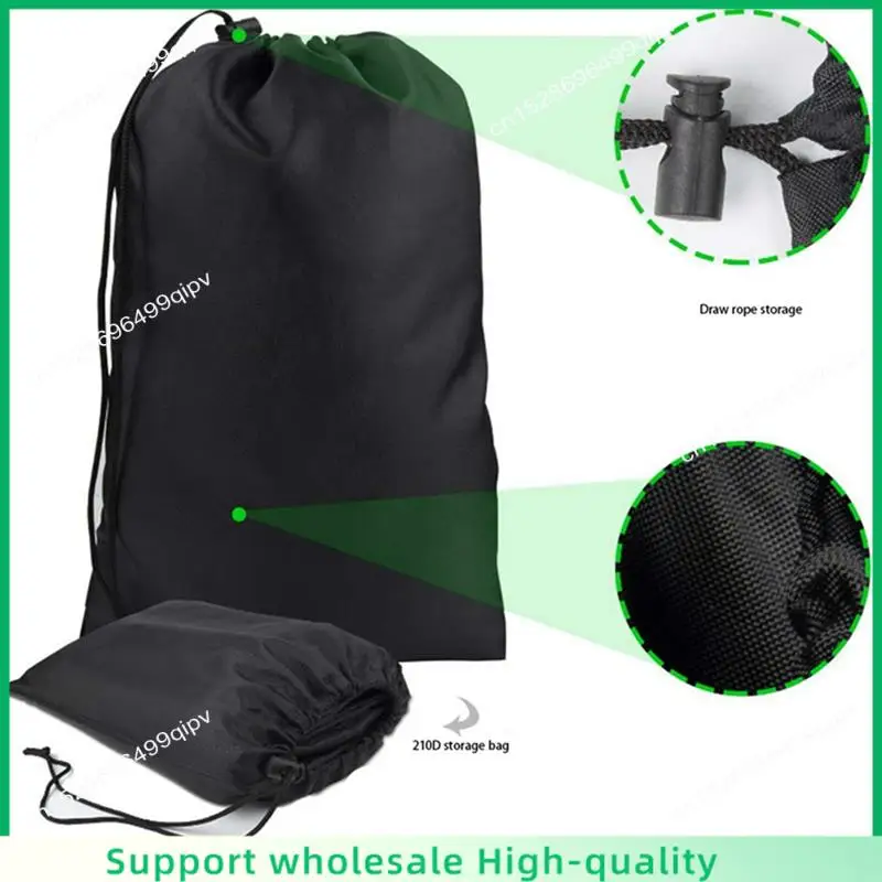 

ABSF 1 Pcs High Capacity Waste Bag Foldable Dustpan Leaf Storage Garden Round Leaf Collector 96X56 Inch