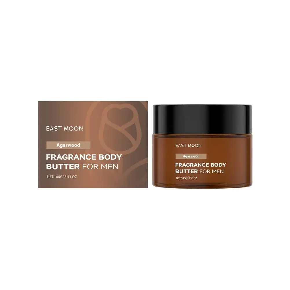 Men Pheromone Fragrance Body Cream Agarwood Scented Moisturizing Butter Long-Lasting Hydration for Smooth Skin Care