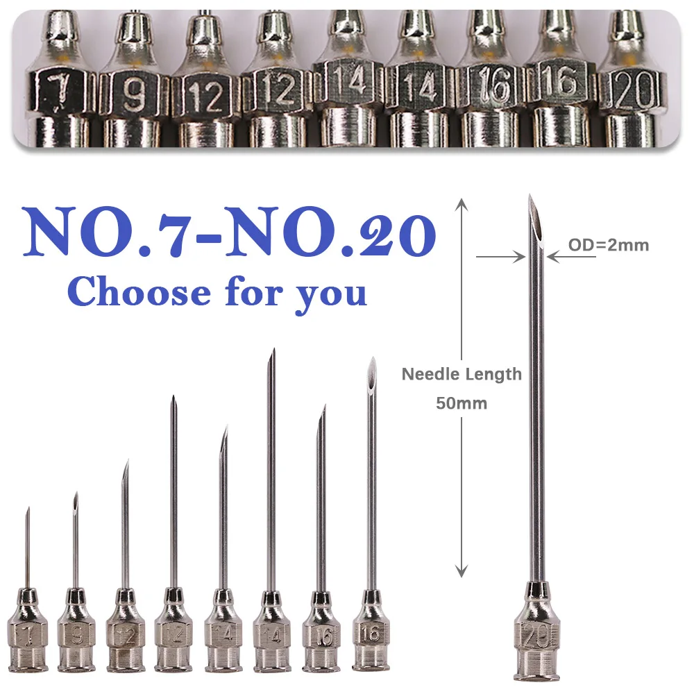 1set 10-100ml Veterinary Tool Syringe Vaccine Injection Adjustable Dose 304 Stainless Steel Pinhead Dispensing Livestock Poultry