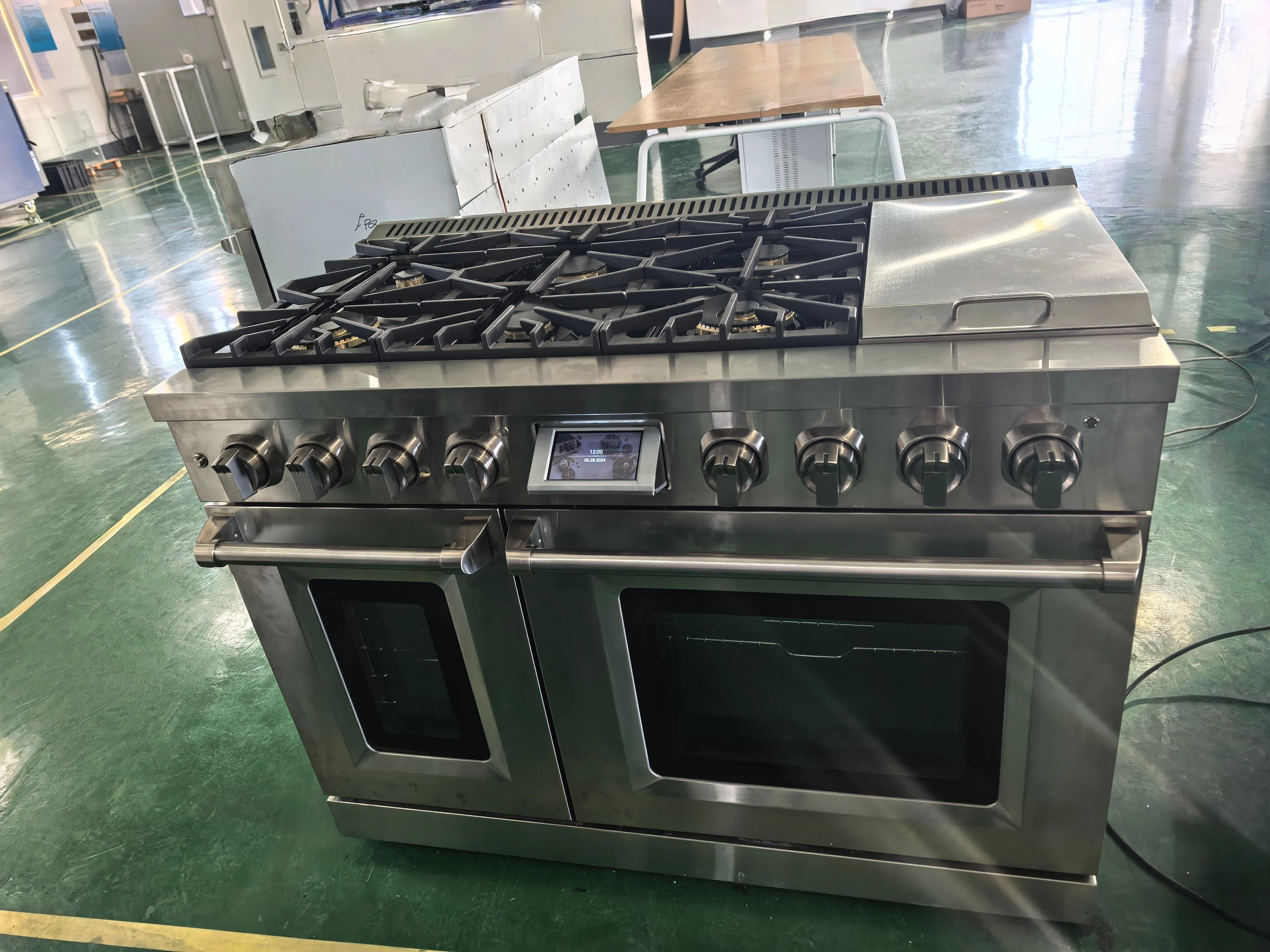 36 Inch Freestanding Electric Induction Stove with Convection Oven and 4 Induction Elements