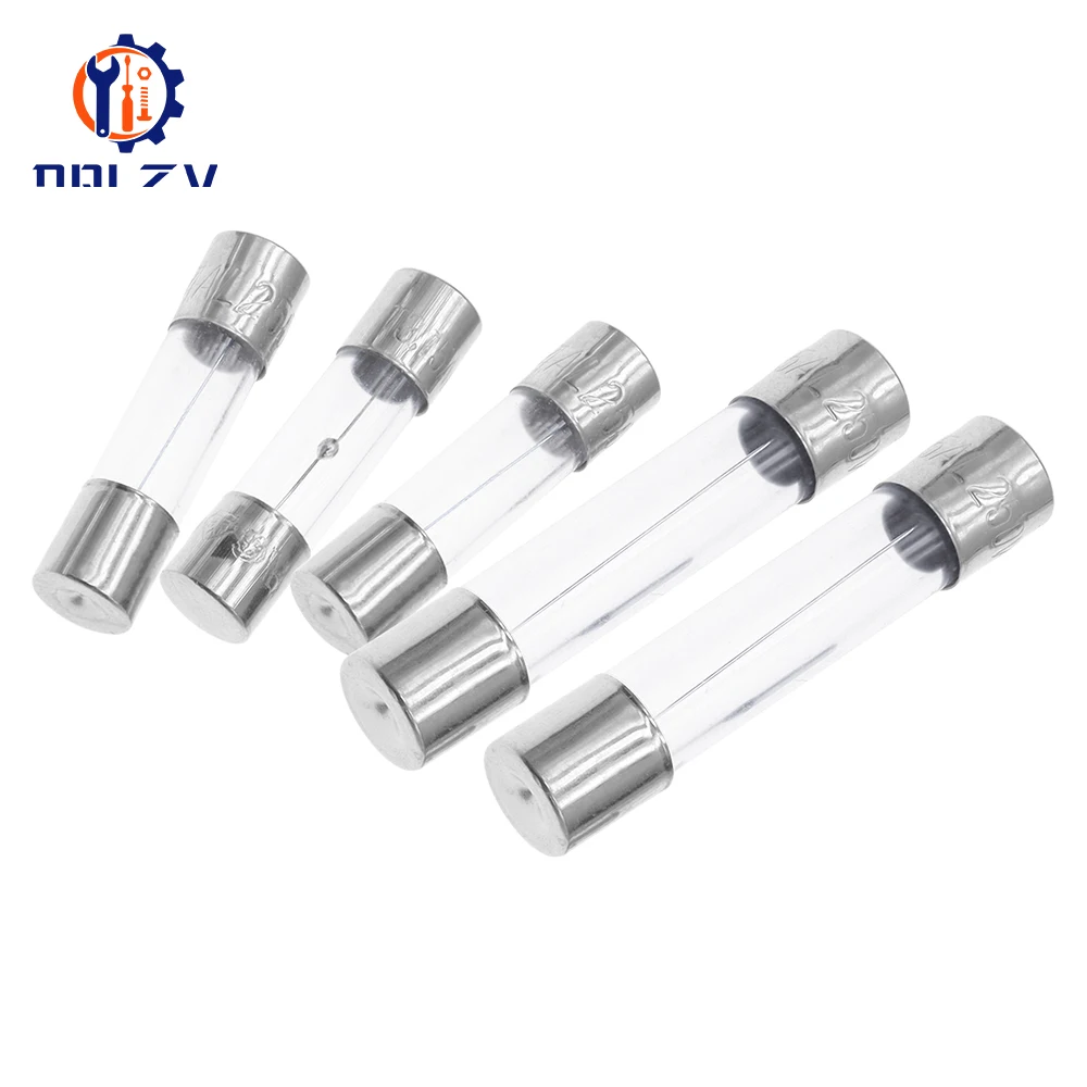 5*20 مللي متر 6*30 مللي متر ضربة سريعة أنبوب زجاجي الصمامات 5x20 مللي متر 6x30 مللي متر 250V 0.5A 1A 2A 3A 4A 5A 6A 8A 10A 15A 20A 25A 30A أمبير ضربة بطيئة فيوز