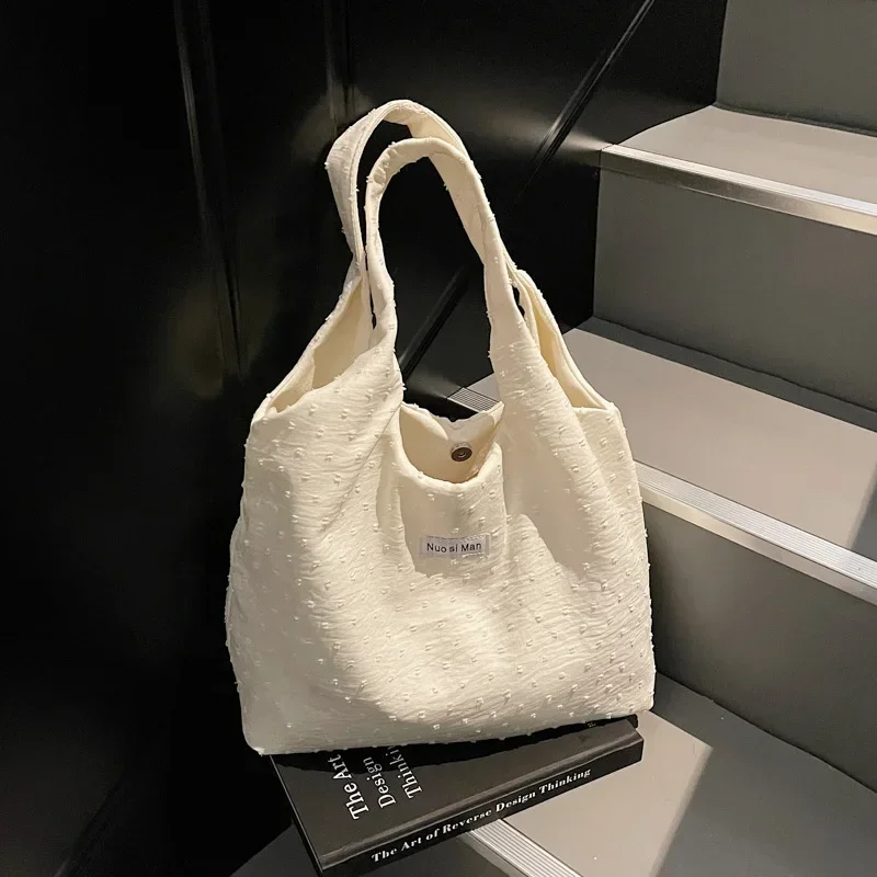 

2025 New Women's Chic Canvas Tote - Spacious Shoulder & Handheld Purse for Effortless Student Commuting & Daily Use